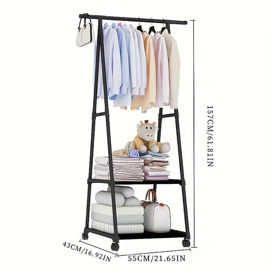 Triangular Coat Rack Pulley Version 2 Layer Rolling Coat Rack