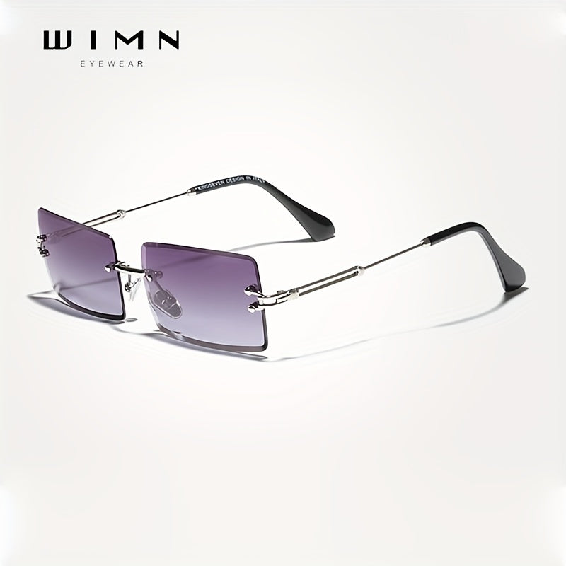 WIMN Vintage Rimless Men Sunglasses Gradient Lens