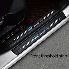 4 Pack Car Threshold Strip Anti-Stamping Door Welcome Foot Pedal Protection