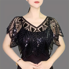 Sequin Shawl Vintage Cape 20s Party Wraps Wedding Shawl