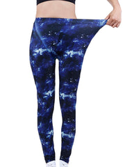 Women's Night Starry Sky Print Cropped Pants