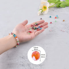 35pcs Crystal Rondelle Beads for Jewelry Making