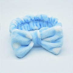 Polka Dot Bow Headband for Face Washing Skincare Spa