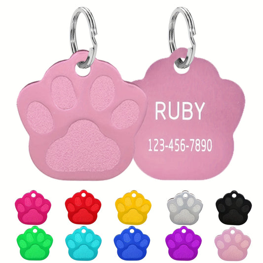 Custom Engraved Pet ID Tag - Name & Number - Cats & Dogs