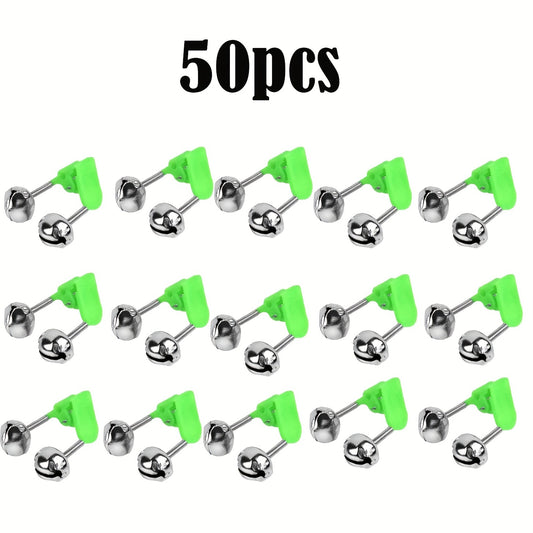 50pcs Plastic Fishing Bell Clips Rod Bite Alarm Ring Outdoor Accessories