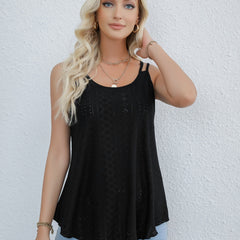 Solid Ruched Cami Top Spaghetti Crew Neck Summer Sleeveless Top