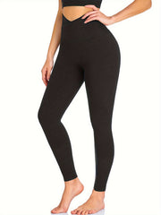 High Waist Tummy Control Yoga Pants Solid Running Leggings