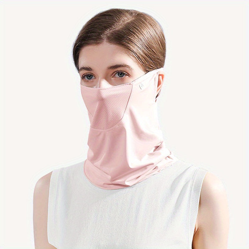 Ice Silky Sunscreen Mask Sunshade Women's UV Protection Neck Cover