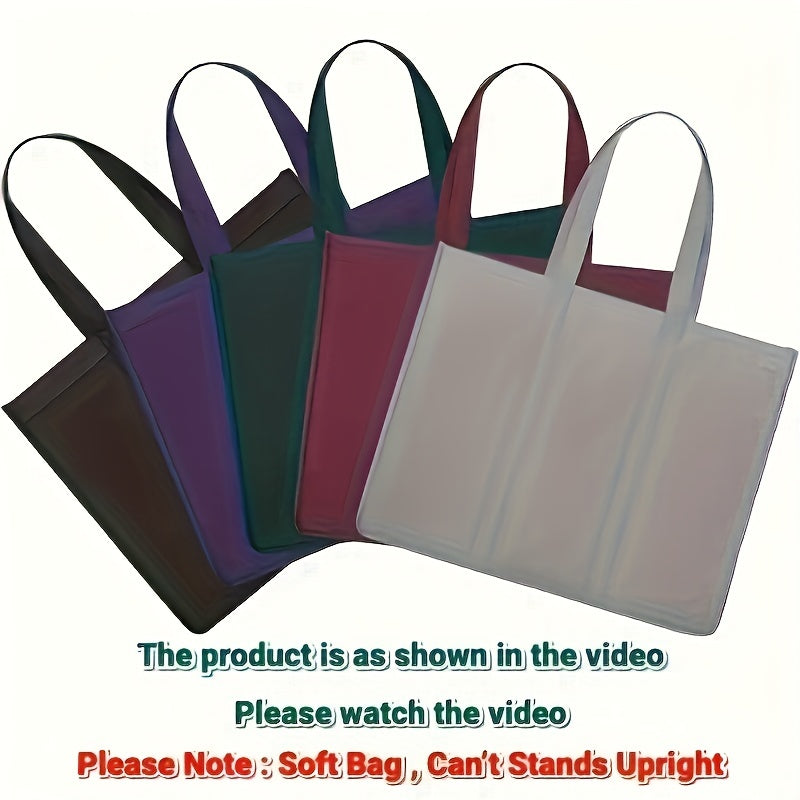 Non-woven Reusable Storage Bag Large Foldable Tote with Long Handle