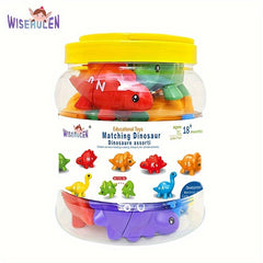 Dinosaur Matching Game 1-10 Sensory Trash Can Set
