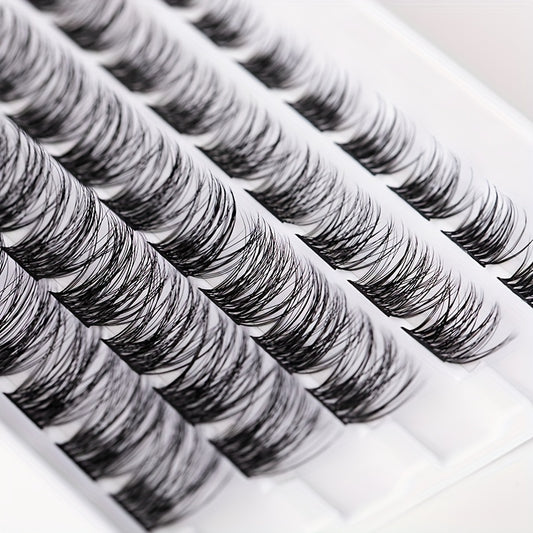 Fishtail False Eyelashes Segmented Cluster 45pcs Lashes Extensions