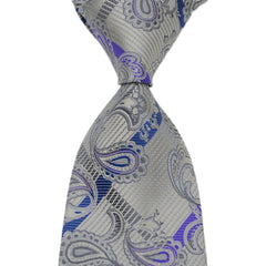 Men's Striped Floral Jacquard Necktie Business Wedding Party Necktie Gift