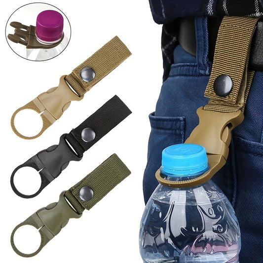Portable Water Bottle Hanging Clip Outdoor Webbing Carabiner