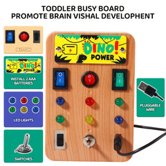 Wooden Dinosaur Chessboard Toy with Music