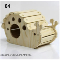 Hamster Wooden House Swing Nest Cage Supplies