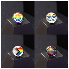 Love Lips Collar Pin Rainbow Peace Marking Shirt Charm Buckle