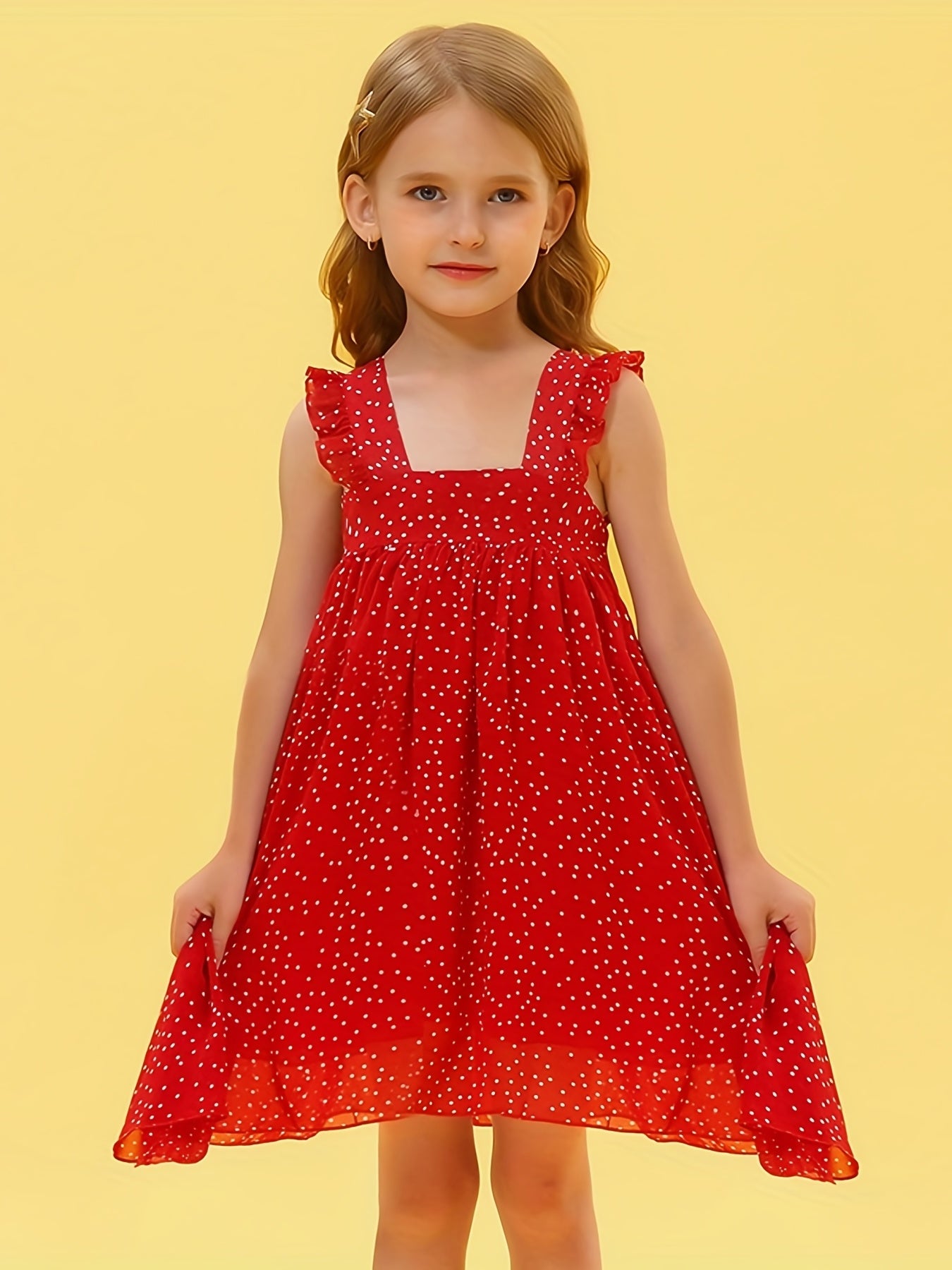 Girls Polka Dot Swing Dress Summer Clothing