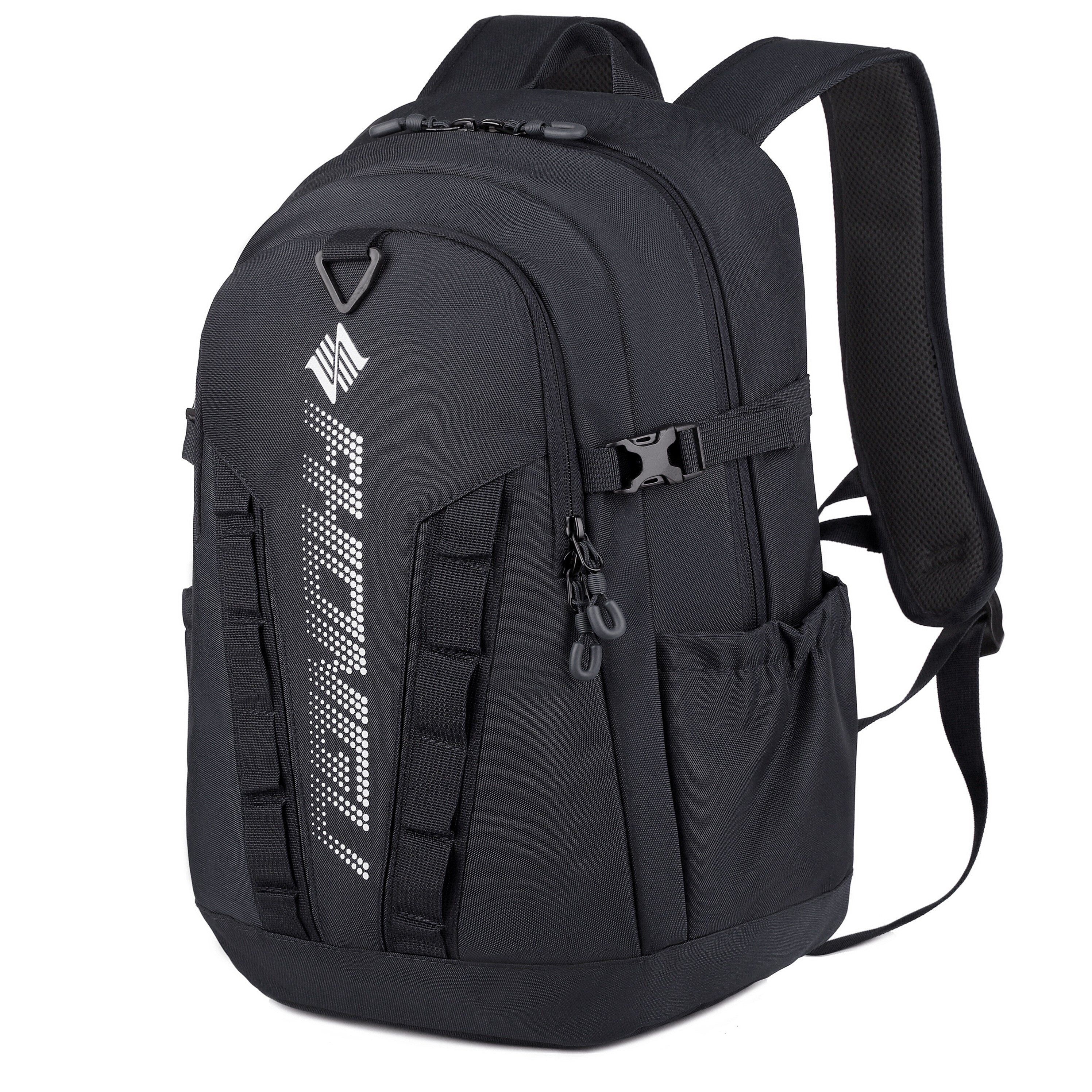 Casual Letter Print Zipper Backpack Large Capacity Travel Storage Rucksack