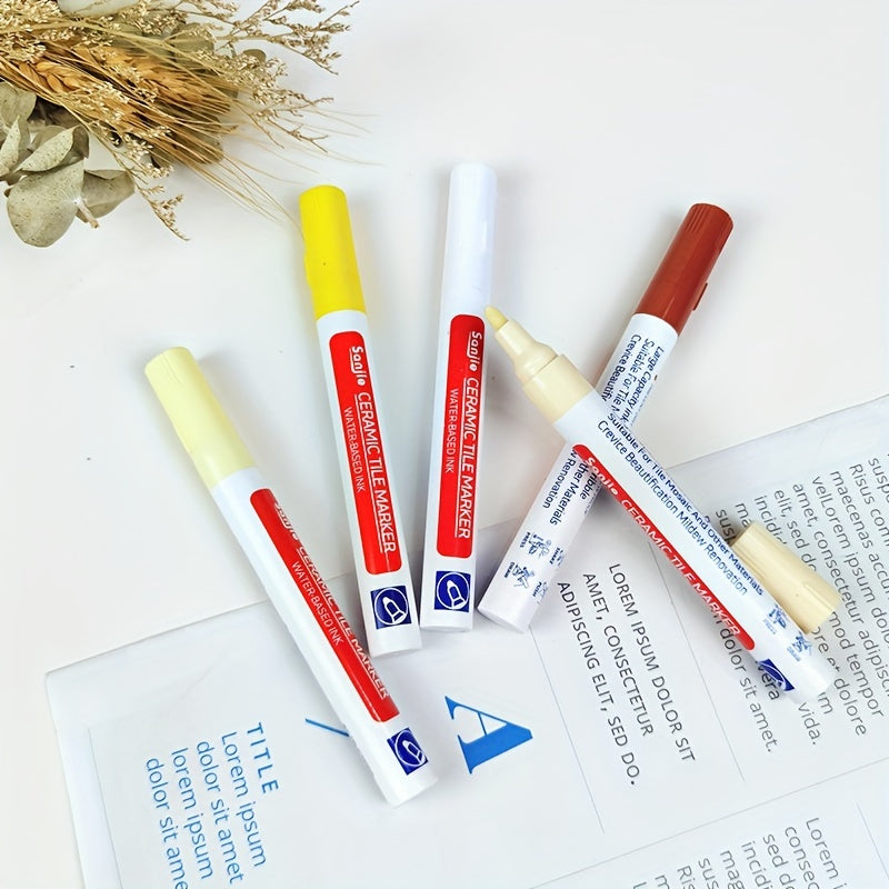 Waterproof Tile Marker Grout Pen Wall Seam Pen for Bathroom Decontamination