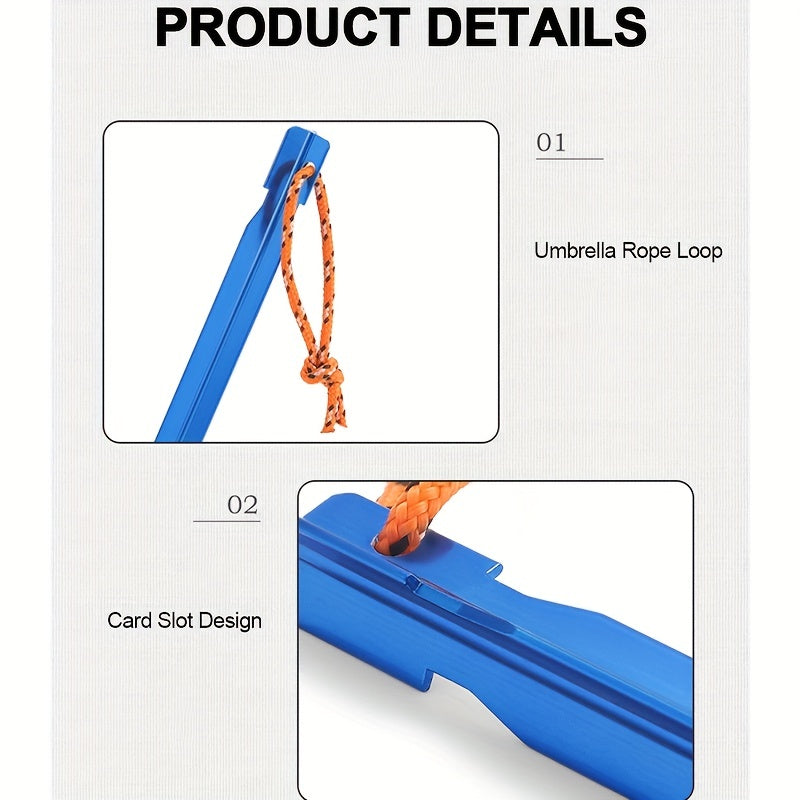 10pcs Tent Pegs Lightweight Aluminium Alloy Garden Stakes Ground Nails