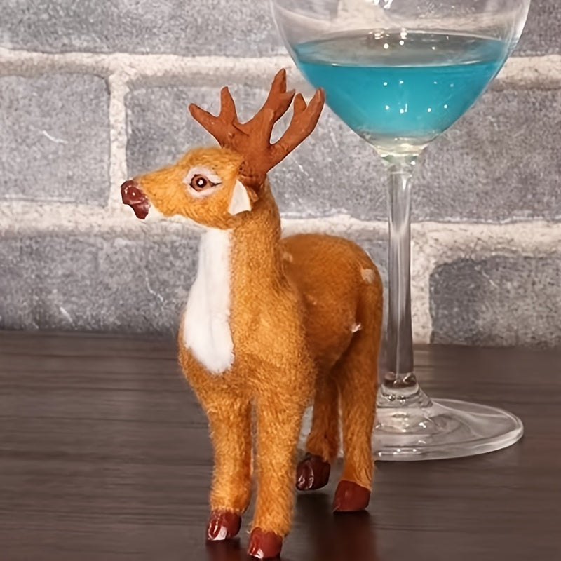 Christmas Deer Window Display Props Desktop Ornaments