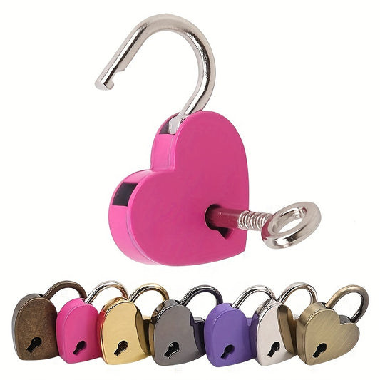 Heart Shaped Luggage Padlock Zinc Alloy Travel Accessory