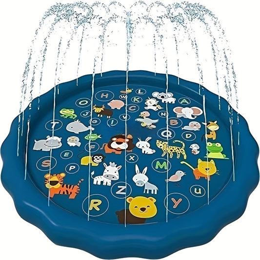 3-in-1 Kids' Splash Pad Wading Pool 172 cm Outdoor Water Toy