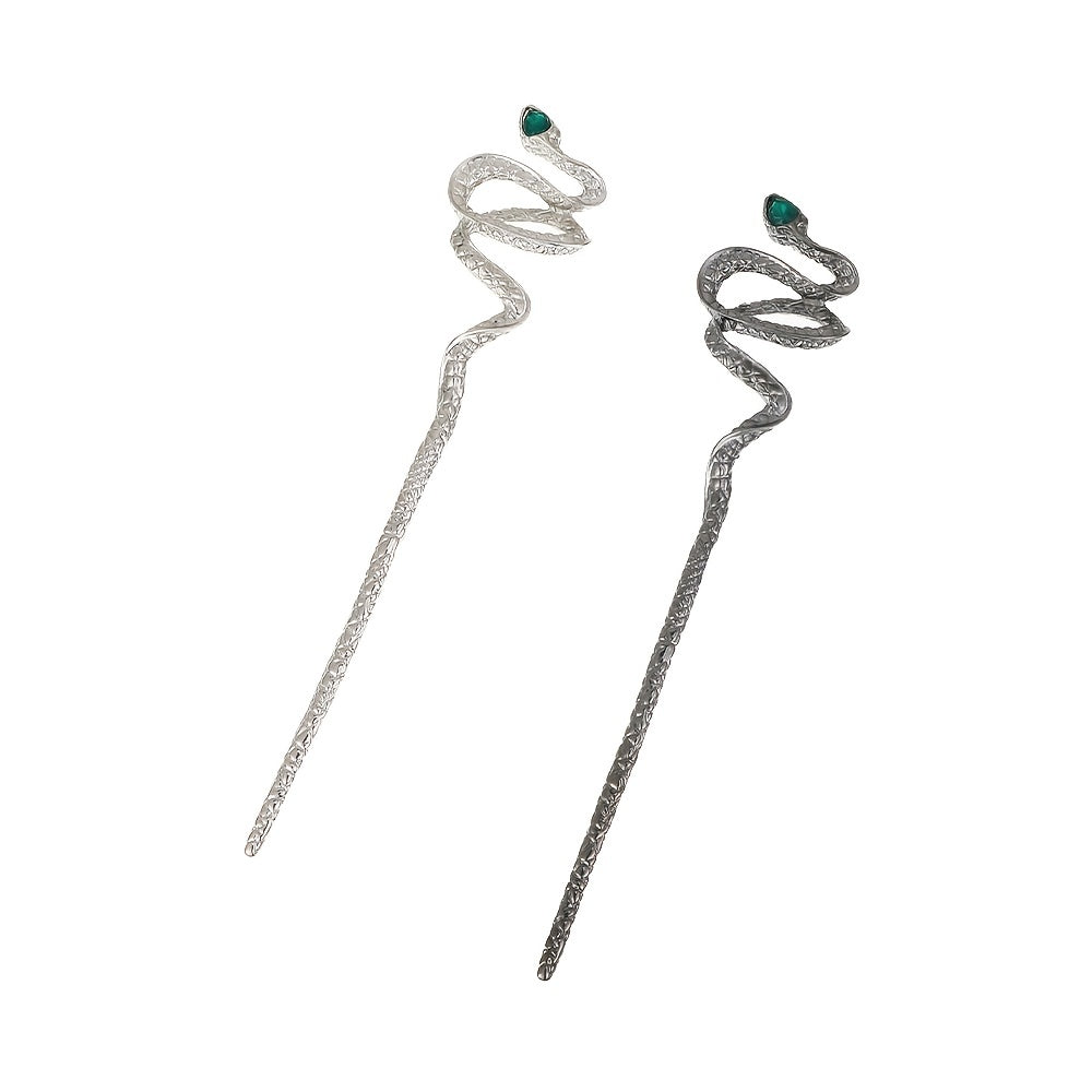 Vintage Metal Snake Hairpin Animal Hairpin Alloy Hair Pin Chignon Hair Accessori