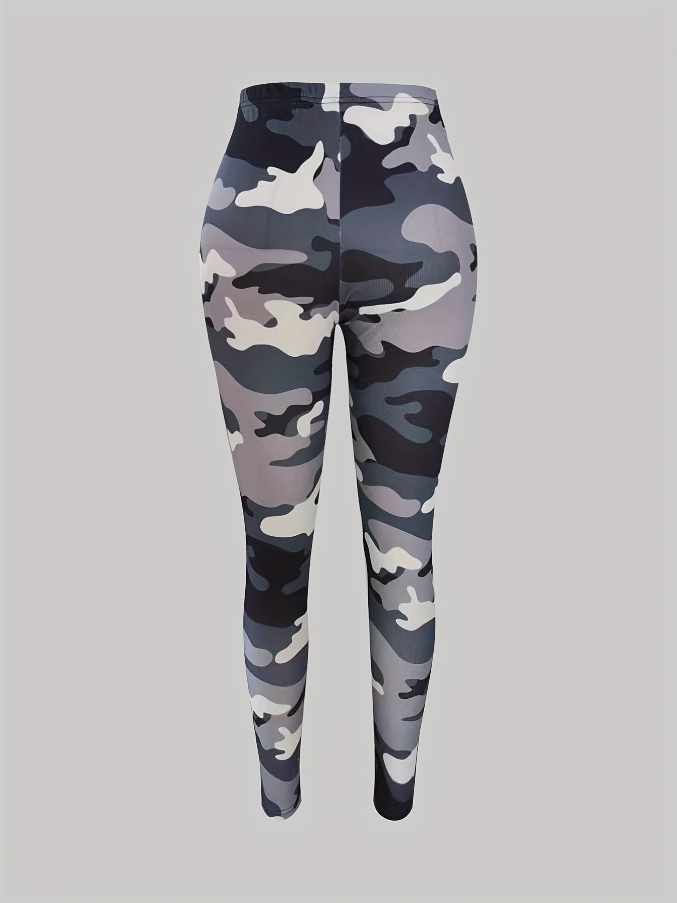 Camo Print Skinny Leggings Long Length Pants