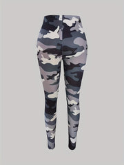 Camo Print Skinny Leggings Long Length Pants