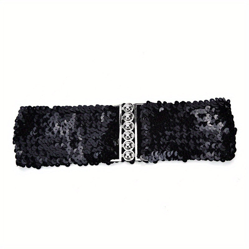 Y2K Punk Girdle Disco Wide Waistband Elastic Cinch Belt
