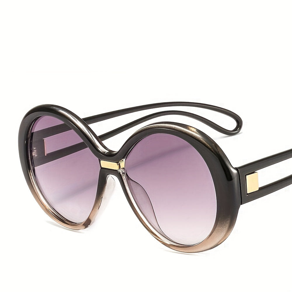 Ombre Round Sunglasses Jelly Block UV400 Sun Glasses