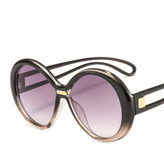 Ombre Round Sunglasses Jelly Block UV400 Sun Glasses