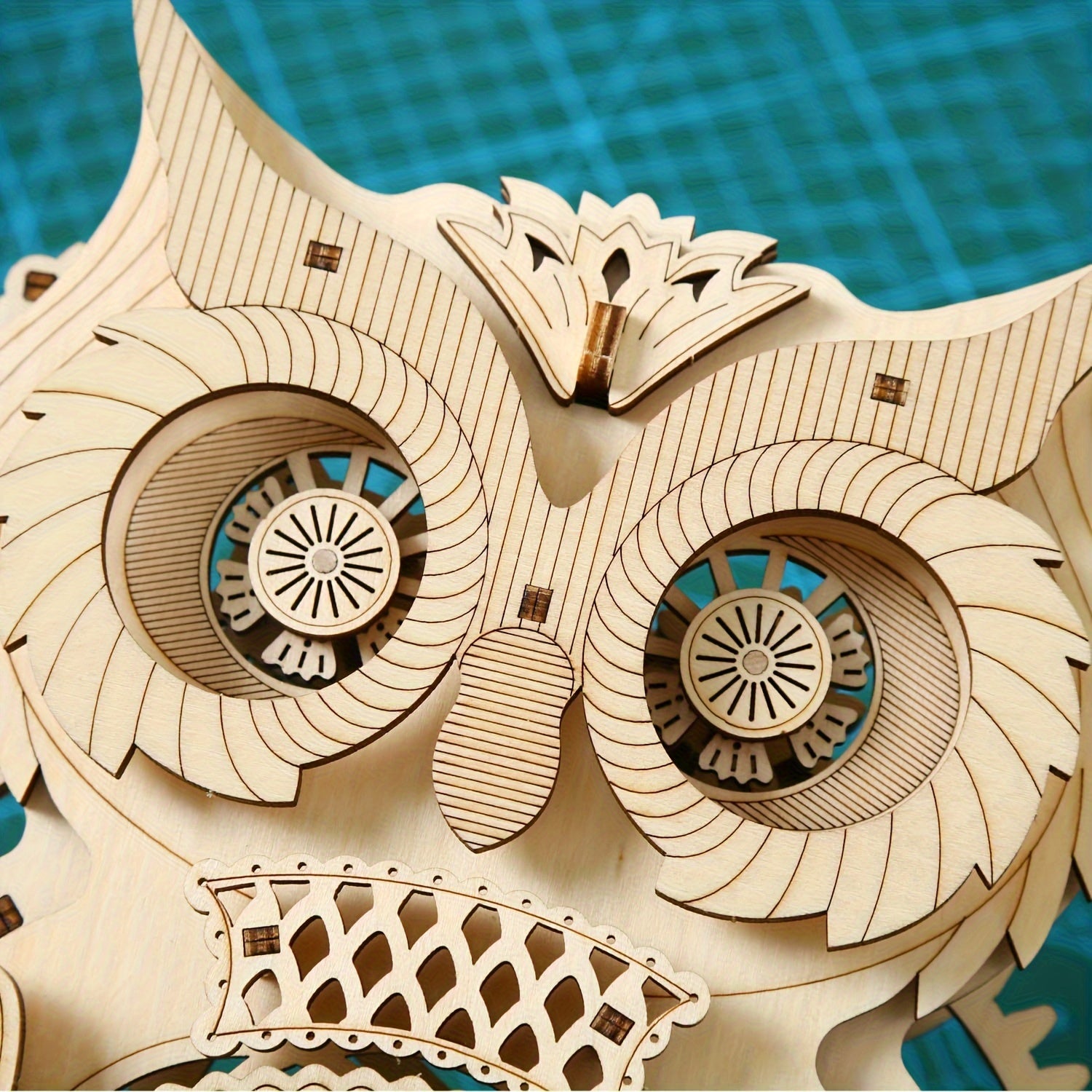 3D Wooden Owl Clock Mechanical Model Kit 139Pcs Adults Creative Gift