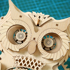 3D Wooden Owl Clock Mechanical Model Kit 139Pcs Adults Creative Gift