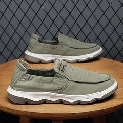 Men's Canvas Slip On Walking Sneakers Lightweight Shoes