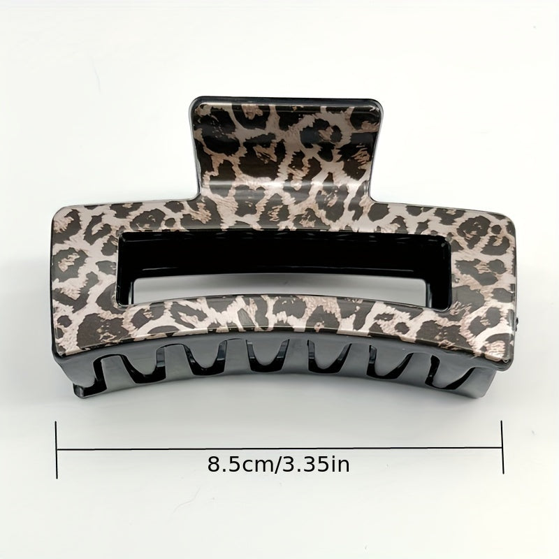 Leopard Print Hollow Hair Claw Large Hair Clip Hair Accessories