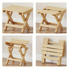 1pc Solid Wood Folding Stool Outdoor Portable Chair Mazaar Shoe Changing Stool