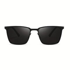 Men's Polarized Square Frame Sunglasses UV400 with Case