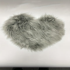 Heart Shaped Plush Faux Fur Carpet for Home Decor