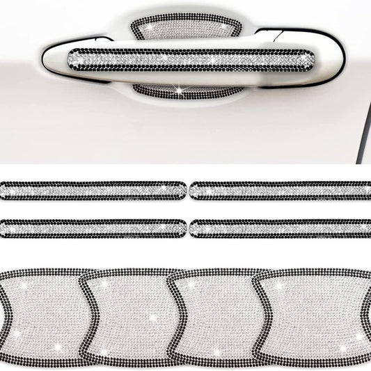 8Pcs Rhinestone Car Door Handle Stickers