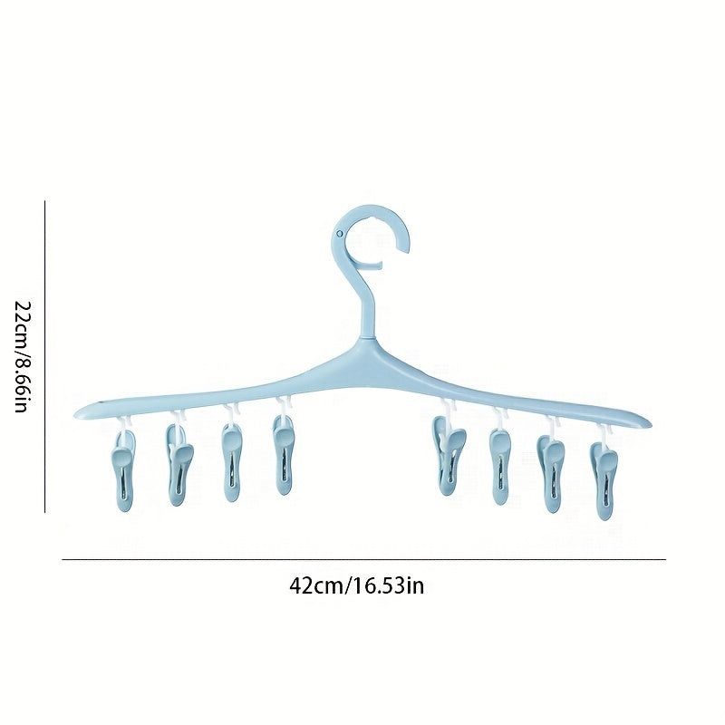 8-Clip Clothes Hanger Space Saving Laundry Drying Rack