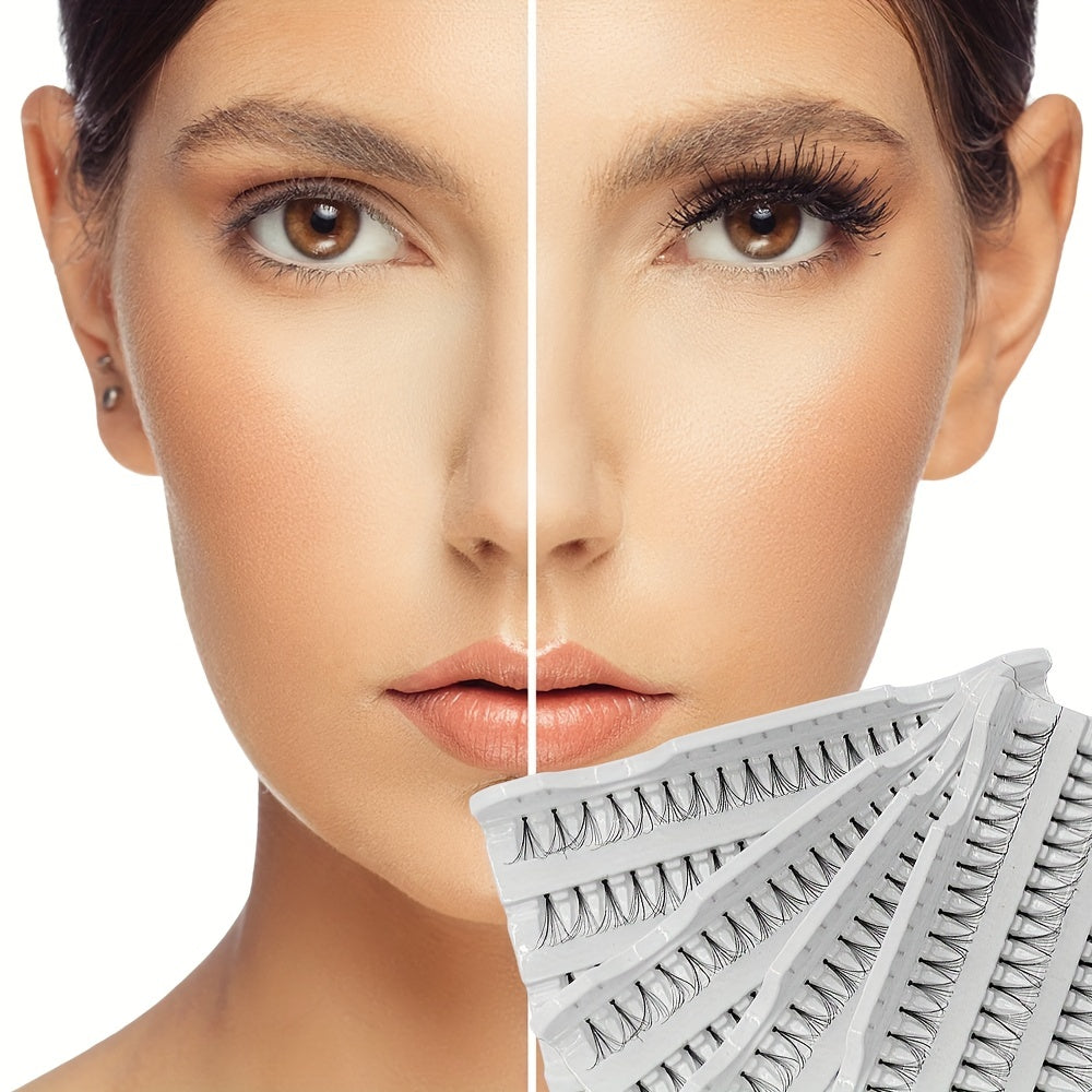 Medium Cluster Fans Lashes Segmented False Eyelashes 60 Clusters