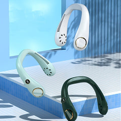 Portable Neck Fan for Outdoor Sports with LED + USB Strap