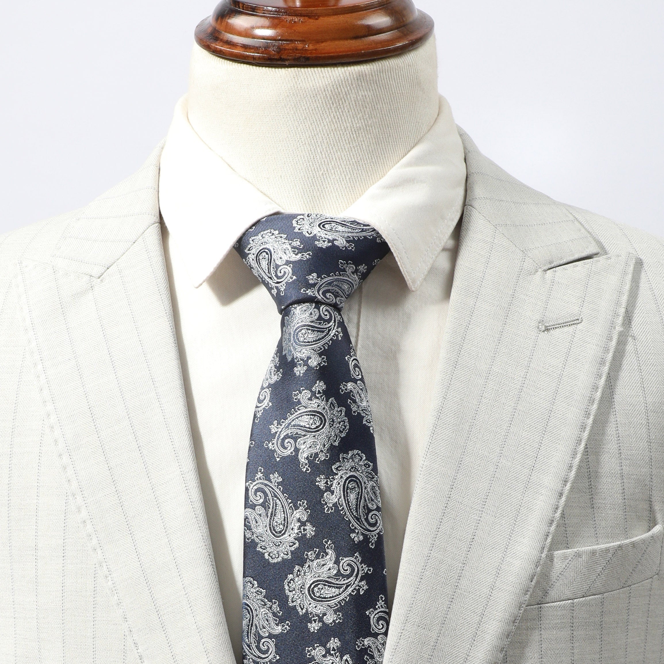Polyester Cashew Ethnic Style Business Necktie For Men
