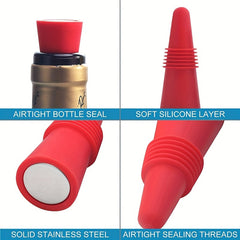 Silicone Wine Stopper Bottle Stopper Reusable Wine Cork