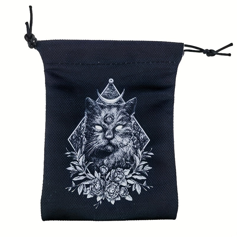 Boutique Velvet Drawstring Kitty Cat Storage Bag For Kids Birthday Party