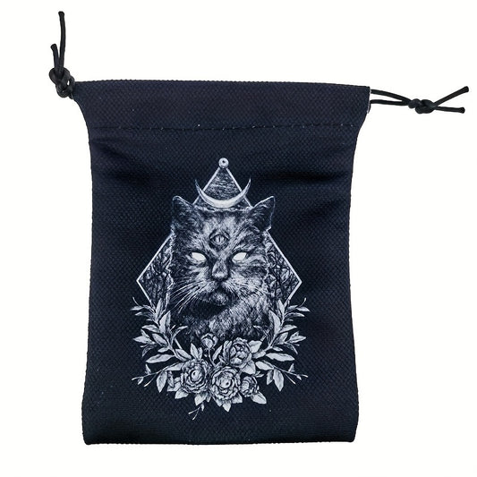 Boutique Velvet Drawstring Kitty Cat Storage Bag For Kids Birthday Party
