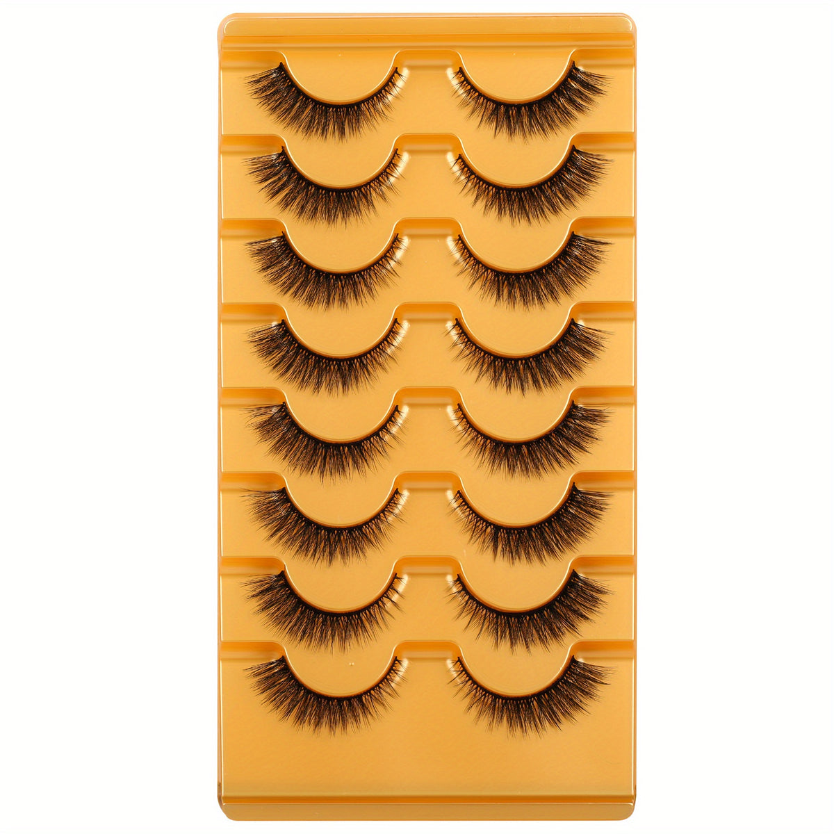 Reusable Wispy Cat Eye Lashes Cross Fluffy Natural Look