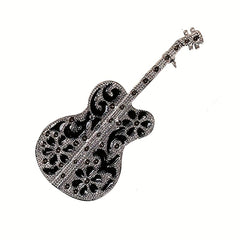 Men's Vintage Guitar Violin Brooch Instrument Pin Badge